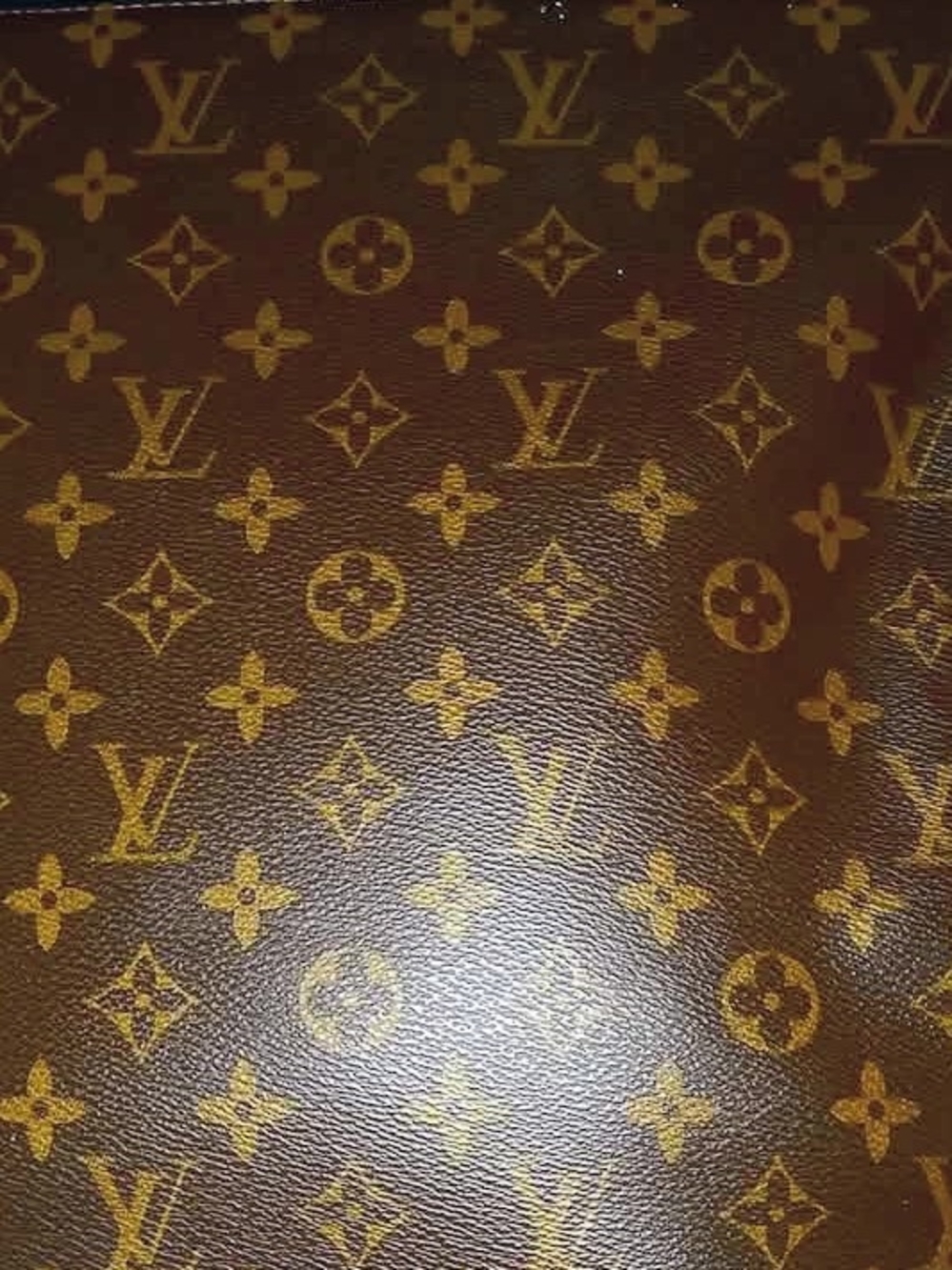 Louis Vuitton Monogram Pattern in Brown and Gold